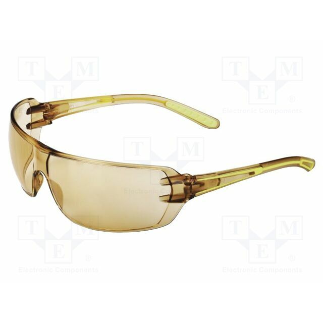 DELTA PLUS Safety spectacles; Lens: brown