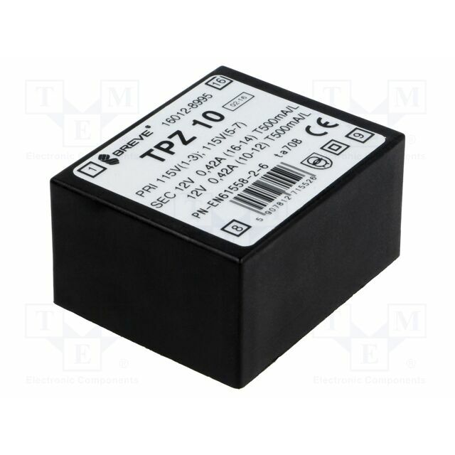 BREVE TUFVASSONS Transformer: mains; 10VA; 115VAC