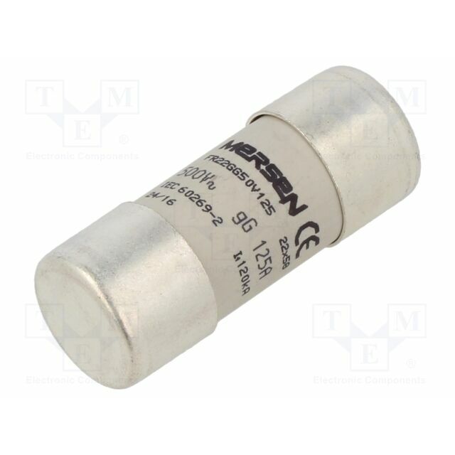 MERSEN Fuse: fuse; 22x58mm; ceramic,cylindrical