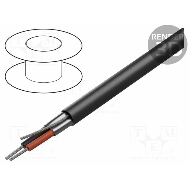 BELDEN Wire; 1x2x24AWG; shielded,Al-PET foil