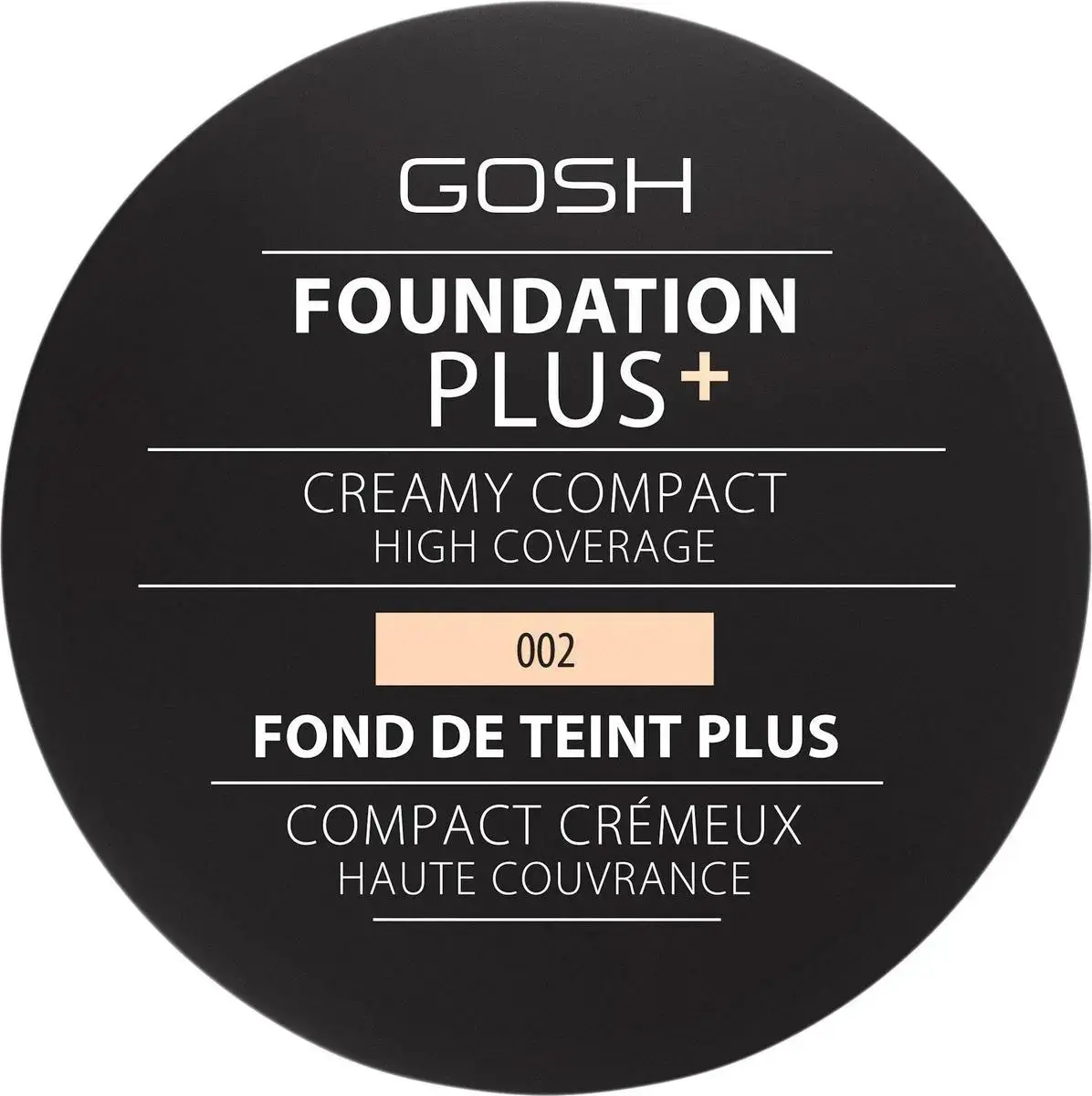 Gosh, Plus, Compact Foundation, 002, Ivory