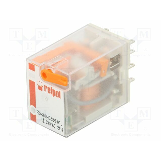 RELPOL Relay: electromagnetic; Ucoil: 230VAC; DPDT