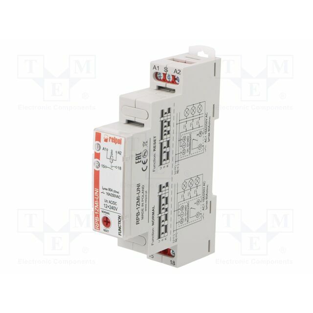 RELPOL Relay: installation; bistable,impulse; SPST-NO