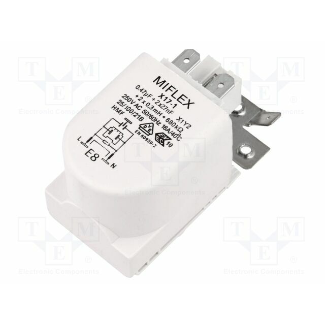 MIFLEX SOLUTIONS Filter: anti-interference; 250VAC; Cx: