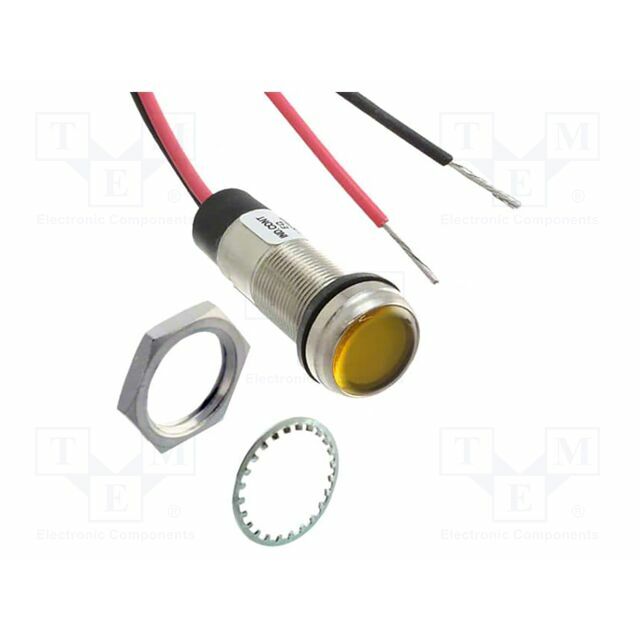DIALIGHT Indicator: LED; flat; yellow; IP67