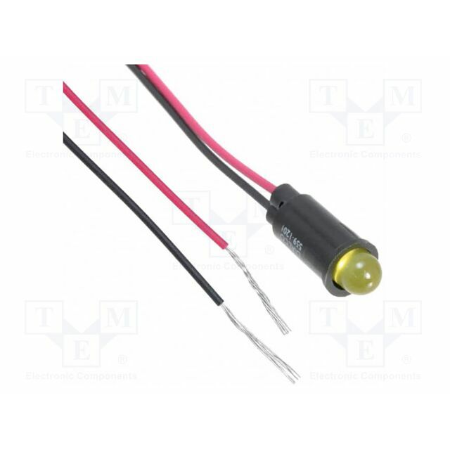 DIALIGHT Indicator: LED; prominent; yellow; cables