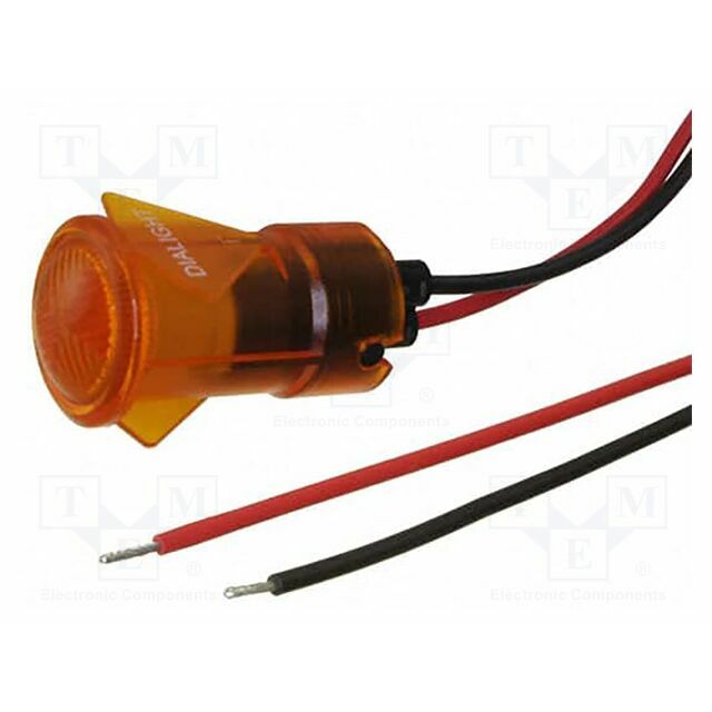 DIALIGHT Indicator: LED; flat; yellow; cables