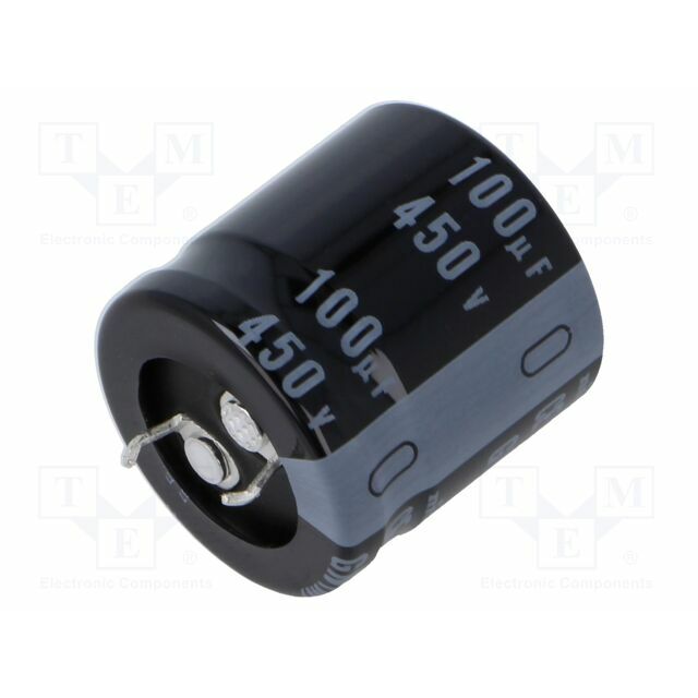 NICHICON Capacitor: electrolytic; SNAP-IN; 100uF; 450VDC