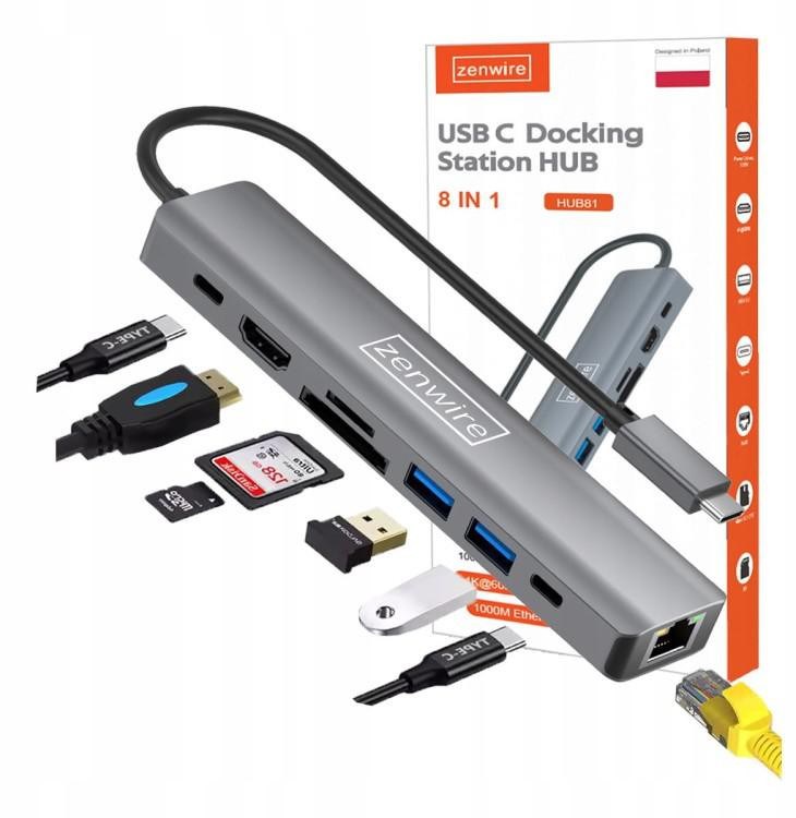 Stacja/replikator Zenwire USB-C 8w1 (1246123015) |