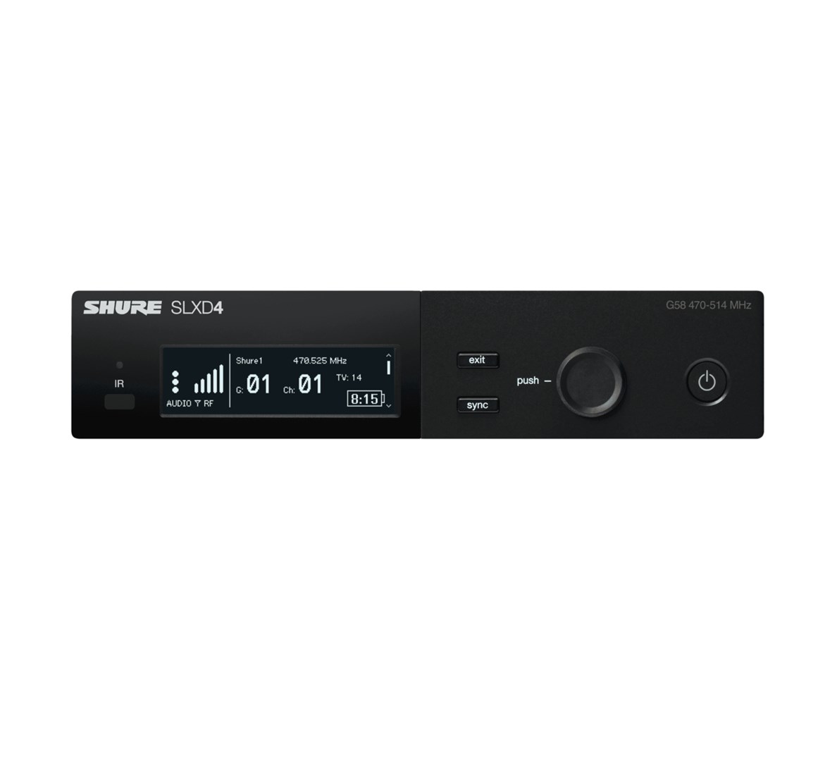 Shure SLXD4E-G59 wireless microphone receiver Desktop