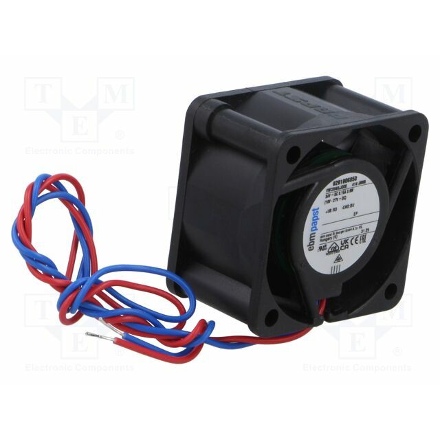 EBM-PAPST Fan: DC; 40x40x20mm; axial; 24VDC