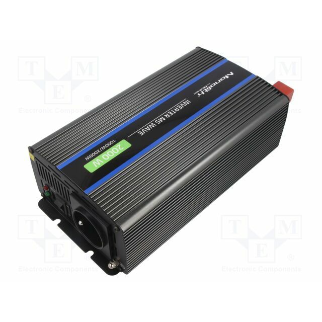 Converter: DC/AC; 1kW; Uout: 230VAC; 12VDC