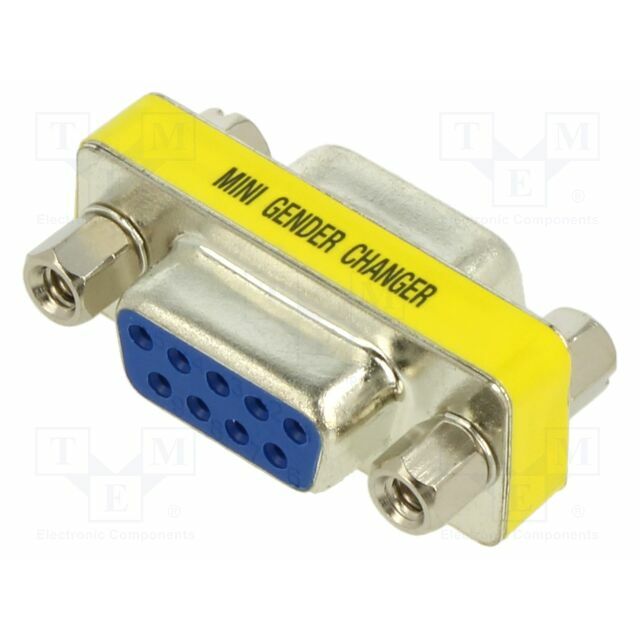 Adapter; D-Sub 9pin socket,both sides