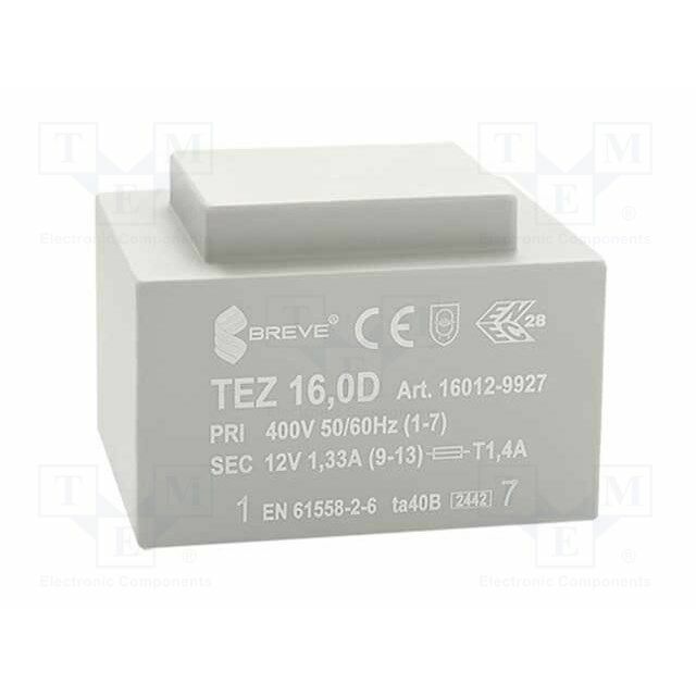 BREVE TUFVASSONS Transformer: encapsulated; 16VA; 400VAC