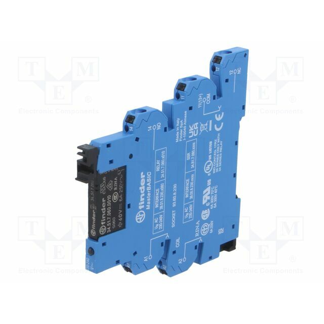 FINDER Relay: interface; Ucoil: 230VAC; SPDT
