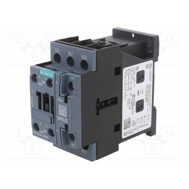 SIEMENS Contactor: 3-pole; NO x3; Auxiliary