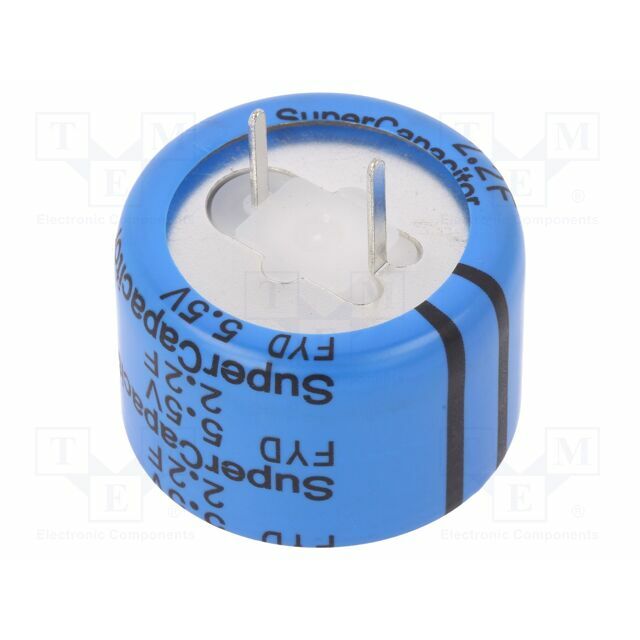 KEMET Supercapacitor; THT; 2.2F; 5