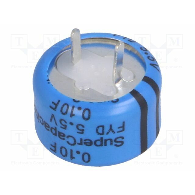 KEMET Supercapacitor; THT; 0.1F; 5