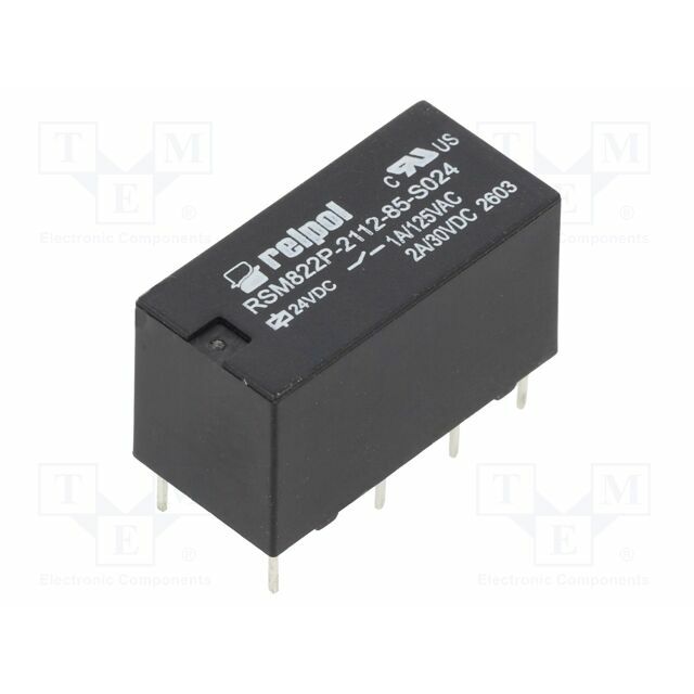 RELPOL Relay: electromagnetic; Ucoil: 24VDC; DPDT