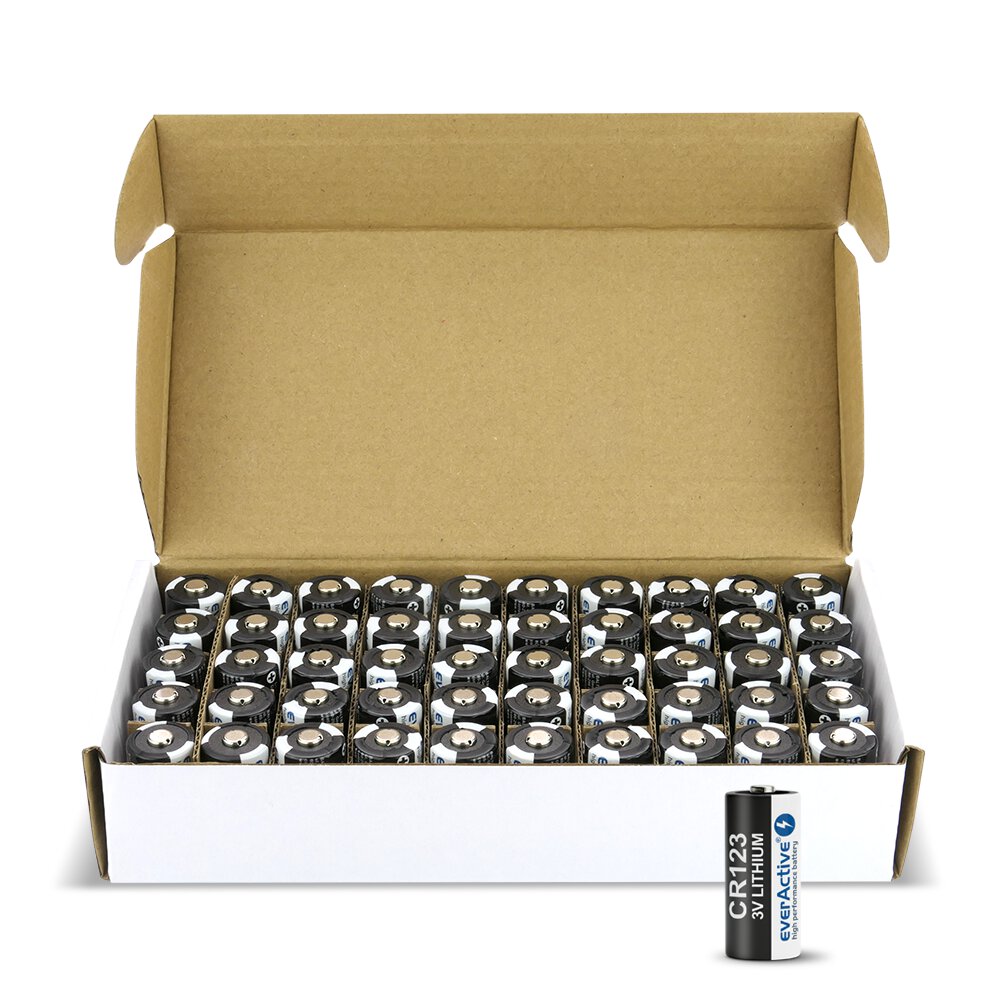 CR123 baterijas 3V everActive 1500mAh litija