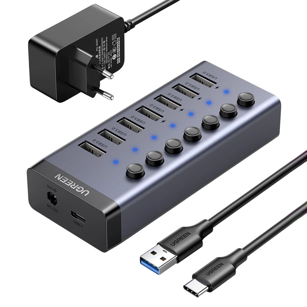 UGREEN Hub 7in1 USB-C, 7x USB-A