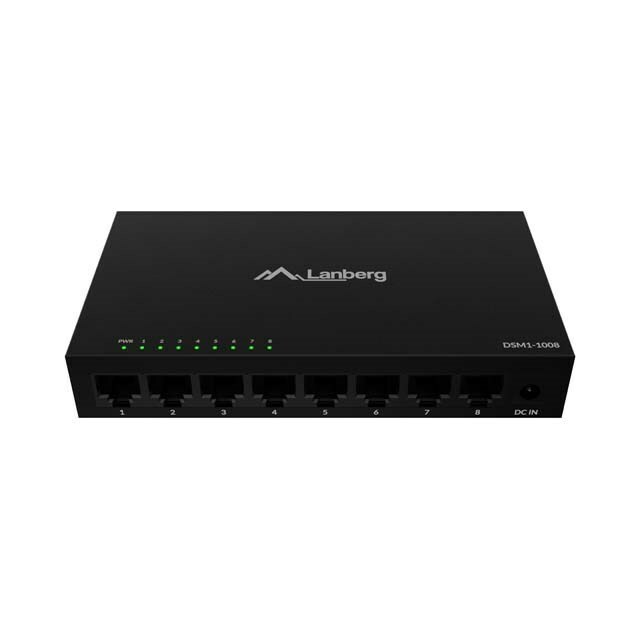 LANBERG Switch DSM1-1008 8×1Gb/s - Unmanaged