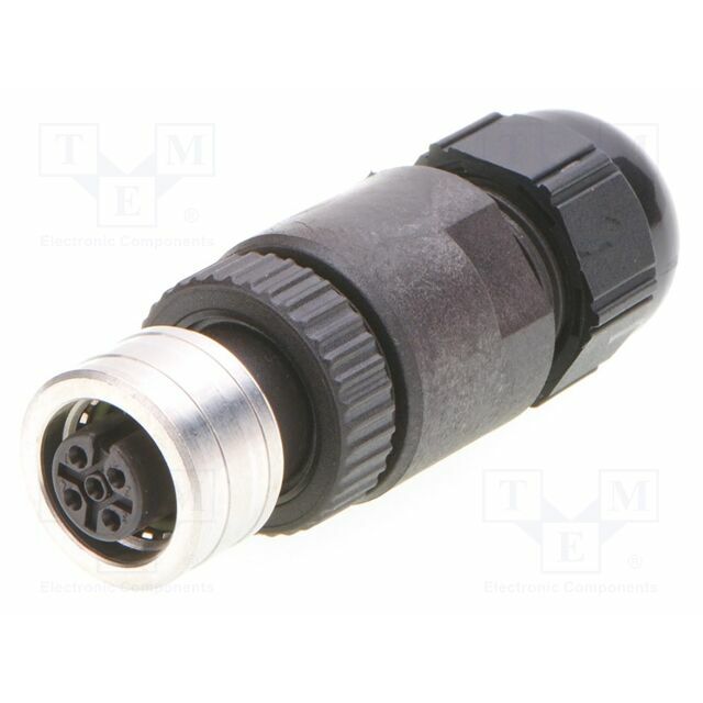 MOLEX Connector: M12; socket; PIN: 4
