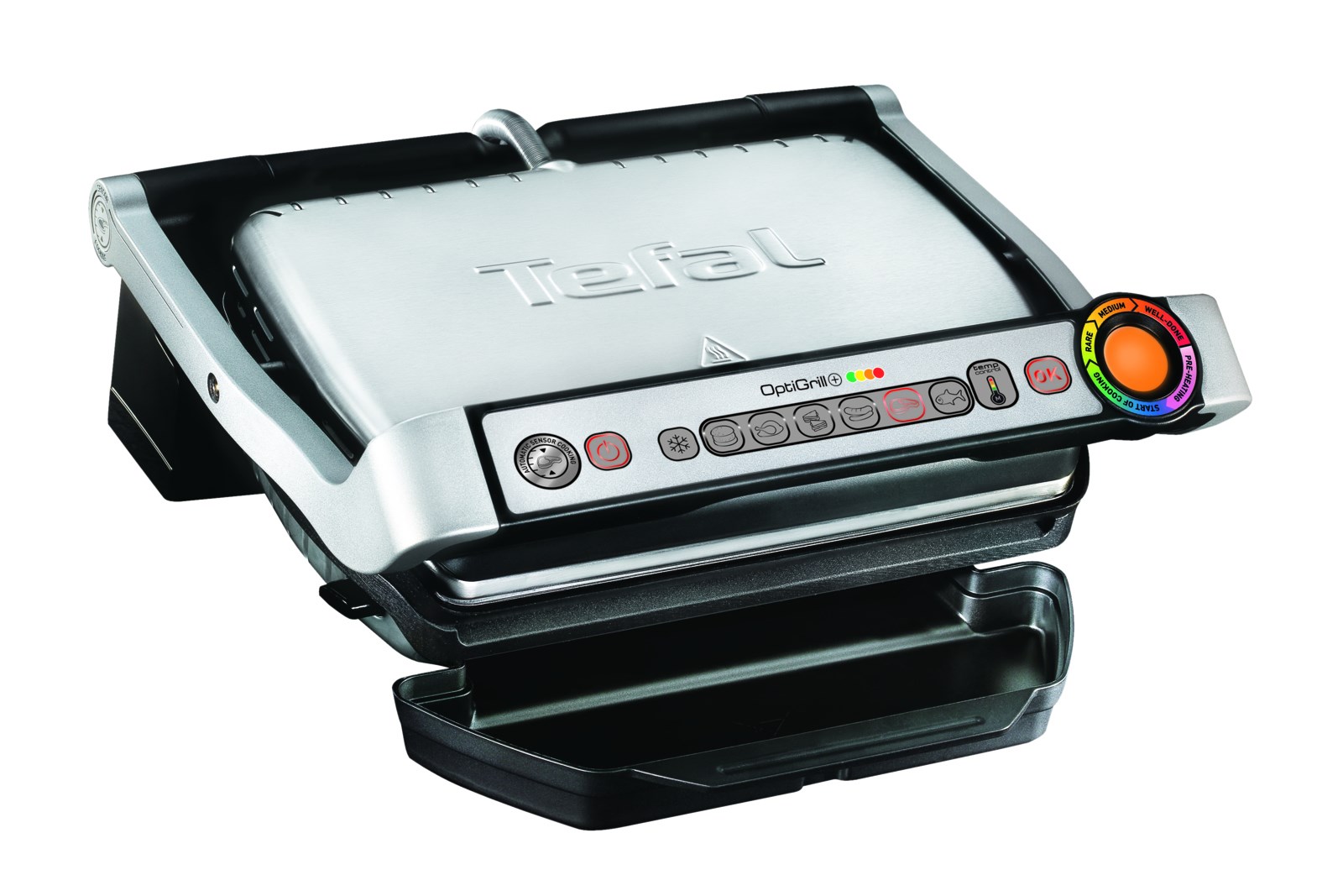TEFAL Grils OptiGrill+ ,2000 W, tērauda