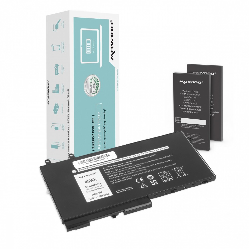 Movano Battery R8D7N for Dell Latitude