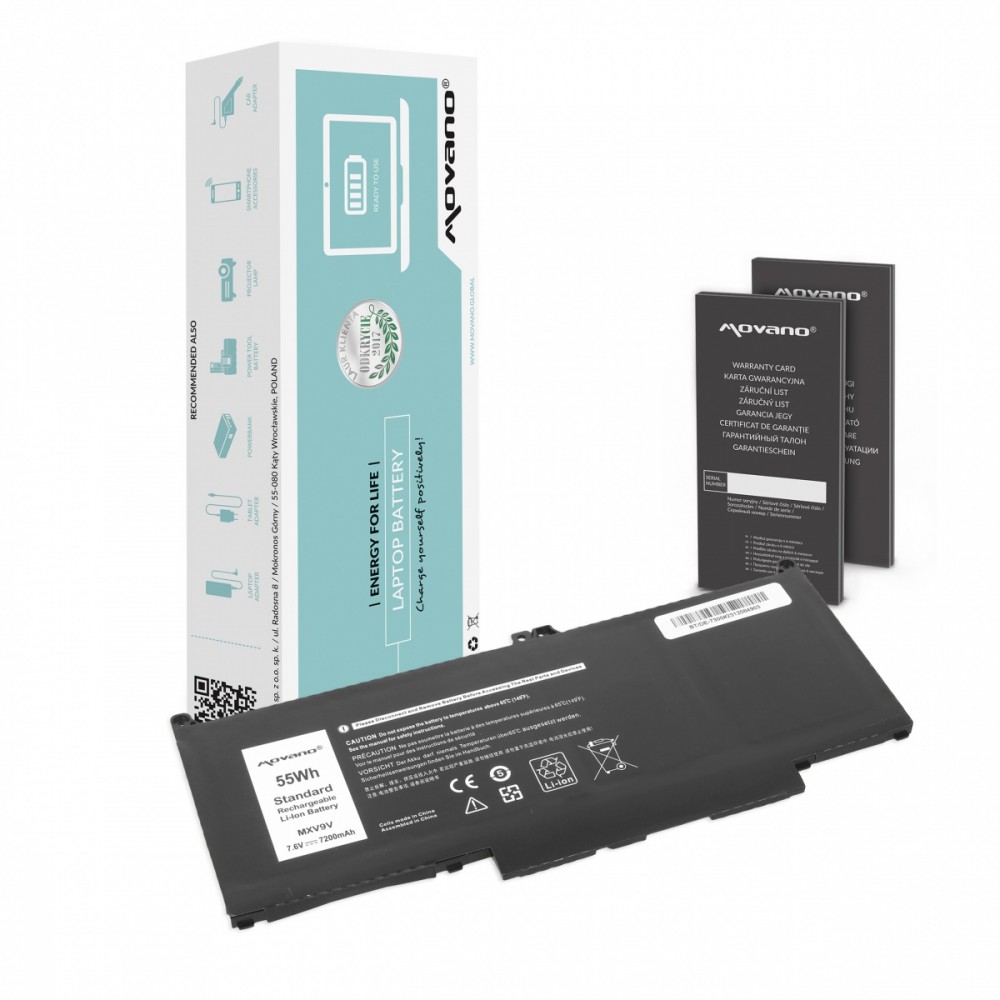 Movano Battery MXV9V for Dell Latitude