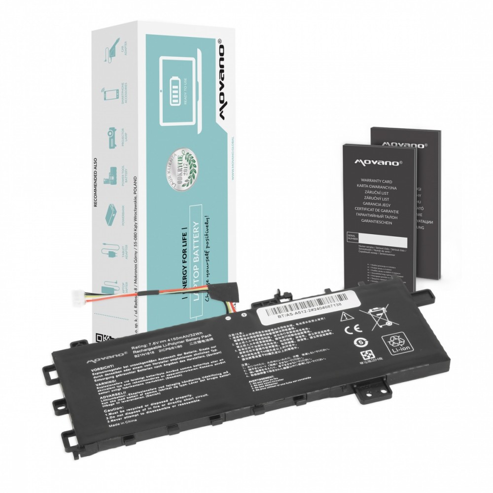 Movano Battery B21N1818 for Asus Vivobook
