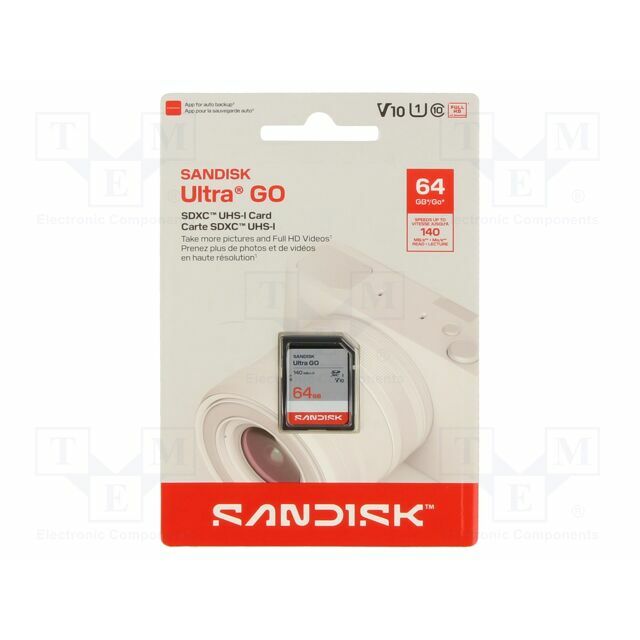 SANDISK Memory card; SDXC; 64GB; Ultra