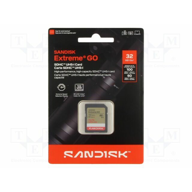 SANDISK Memory card; SDHC; 32GB; Extreme