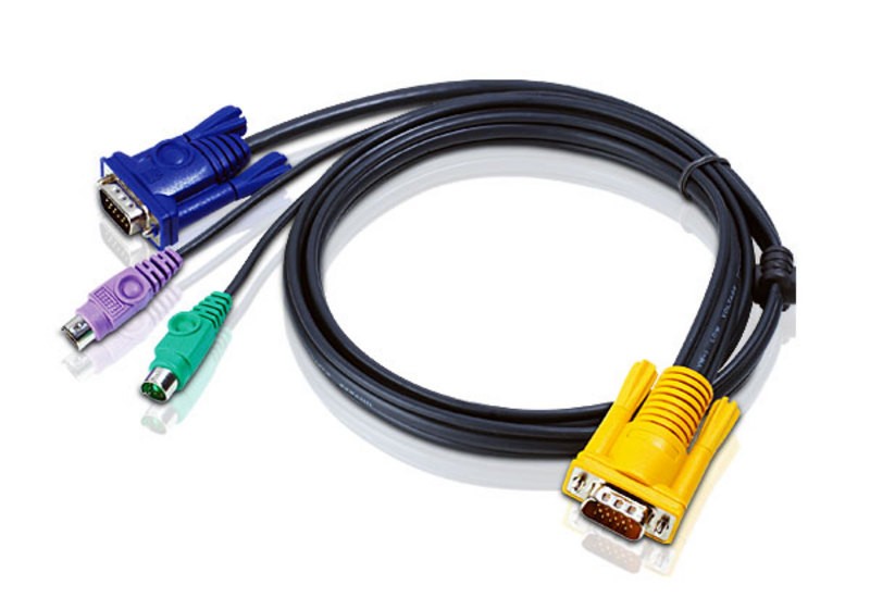 Aten 2L-5202P KVM-Kabel VGA PS/2, schwarz
