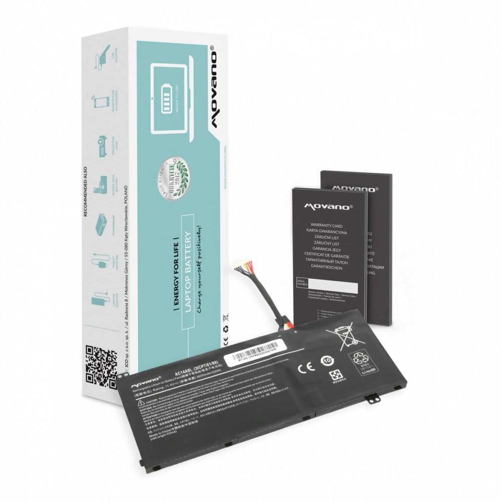 Movano Battery AC14A8L AC15B7L for Acer