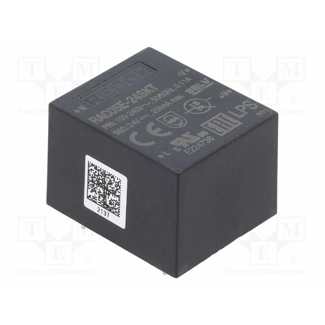 RECOM Converter: AC/DC; 5W; Uin: 90÷264VAC