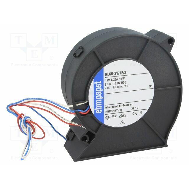 EBM-PAPST Fan: DC; 97x94x33mm; blower; 12VDC