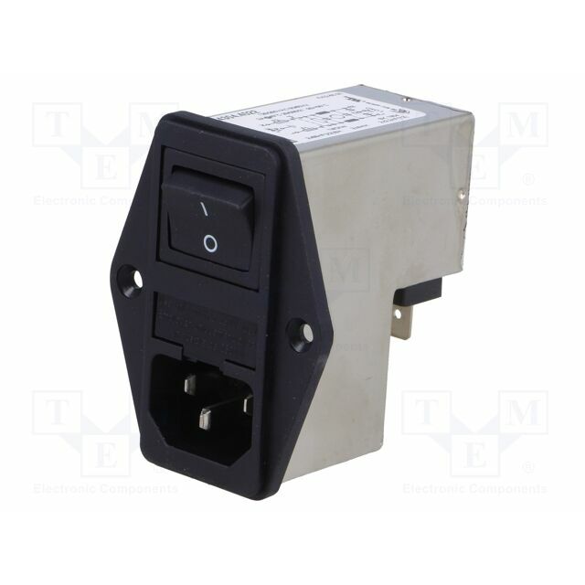 SCHURTER Connector: AC supply; socket; male