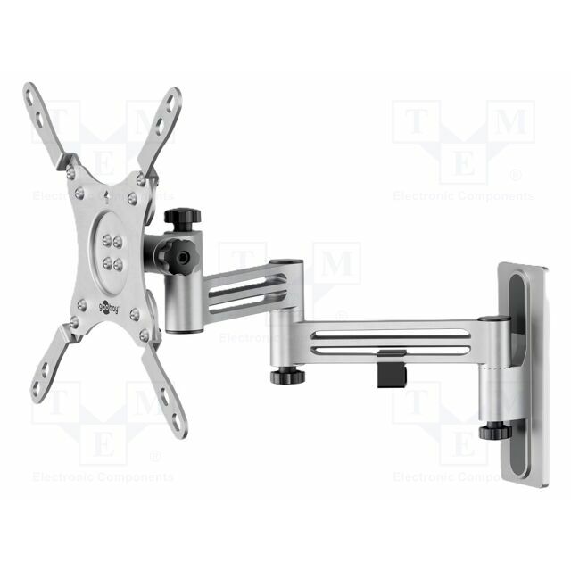 Holder: wall mounting; monitor,TV; silver
