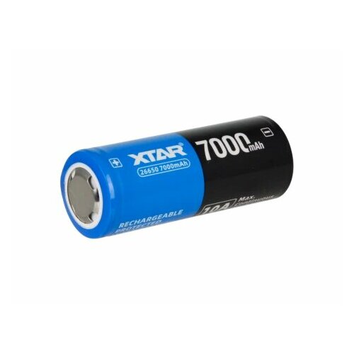 XTAR 26650 7000mAh akumulators ar aizsardzību