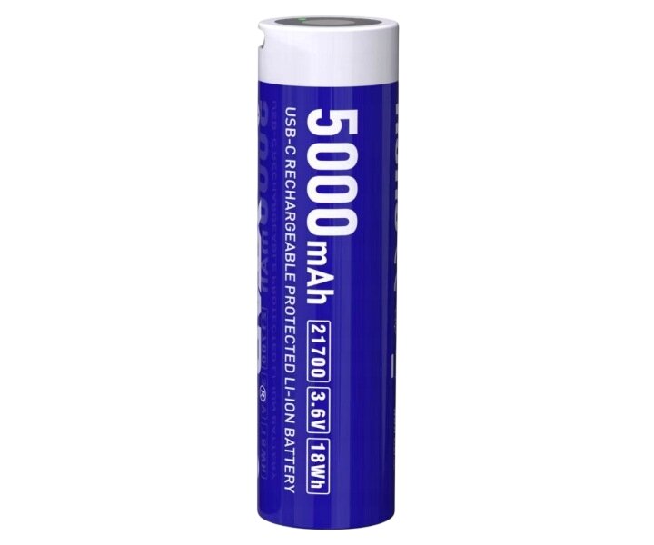 XTAR 21700 5000mAh USB-C akumulators ar
