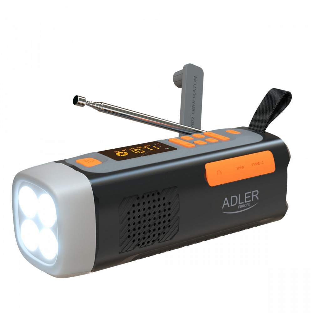 Adler AD 1920 Pārnēsājams radio-lukturis ar