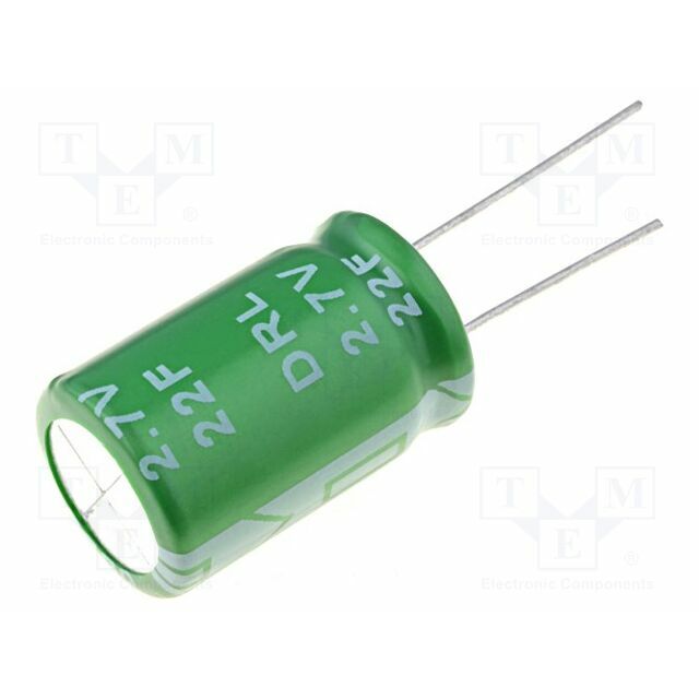 SAMXON Supercapacitor; THT; 22F; 2.7VDC