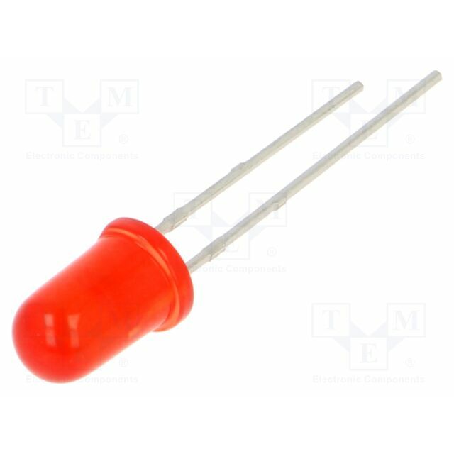 EVERLIGHT LED; red; 5mm; 100mcd; 30°