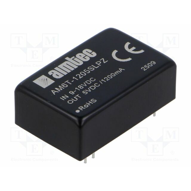 AIMTEC Converter: DC/DC; 6W; Uin: 9÷18VDC