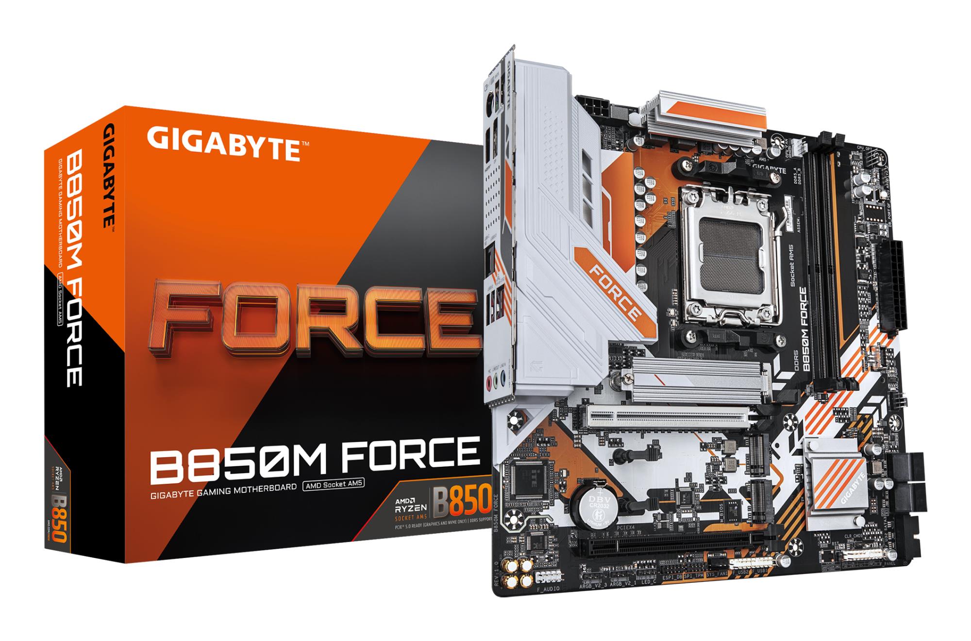 Mainboard|GIGABYTE|AMD B850|Socket AM5|micro ATX|RAM DDR5-SDRAM|2xSlots|3xNumber of