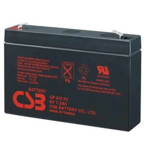 Battery GP672 F2 6V 7.2Ah