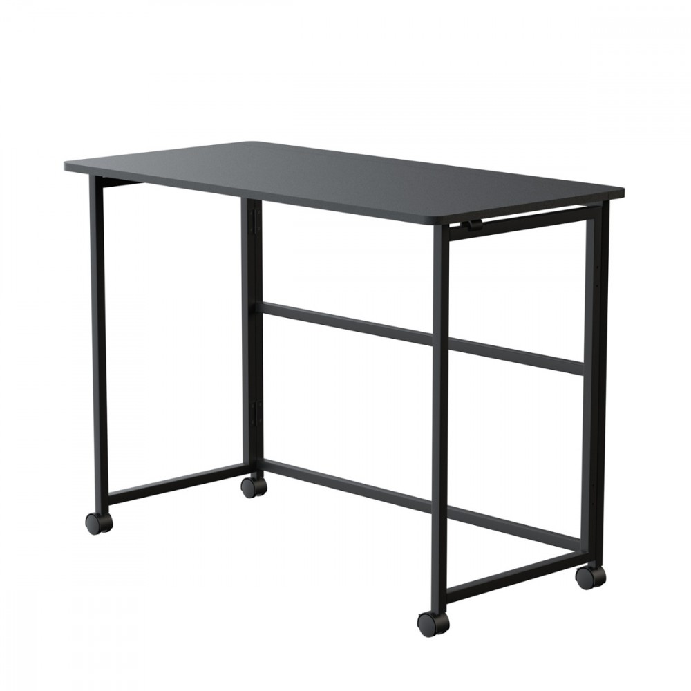 Maclean folding desk, black, mobile, 100x50cm