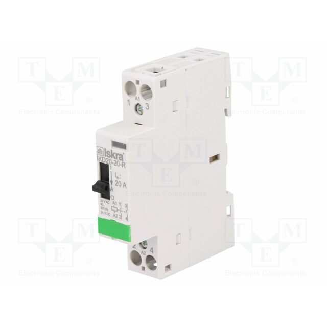 ISKRA Contactor: 2-pole installation; 20A; 24VAC