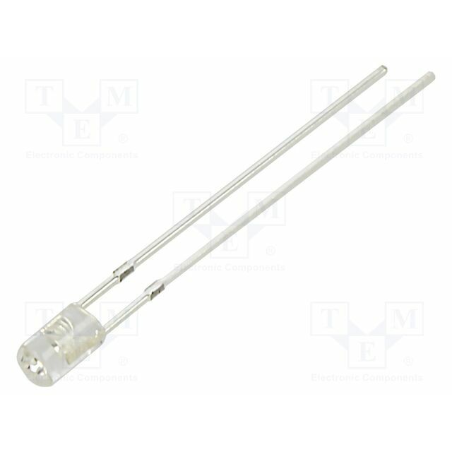 OPTOSUPPLY LED; red; 3mm; 220mcd; 140°